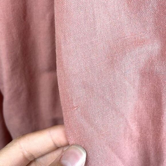 Dalia Linen Cotton Dusty Pink Cardigan Size Large Women’s - Picture 3 of 6